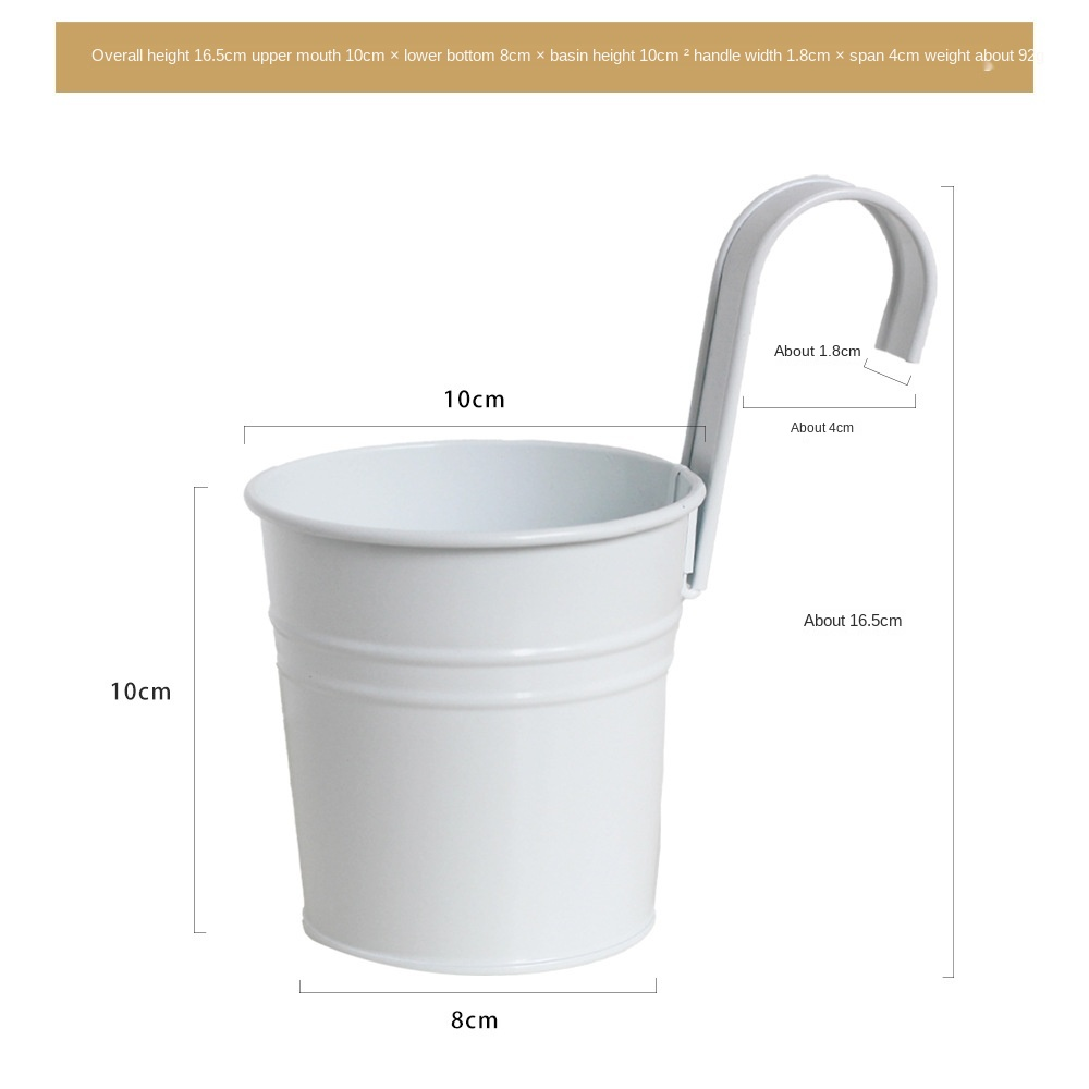 Secchio per fiori semplice con decorazione a gancio rimovibile Secchio per fiori Secchio per fiori Vaso per fiori in metallo